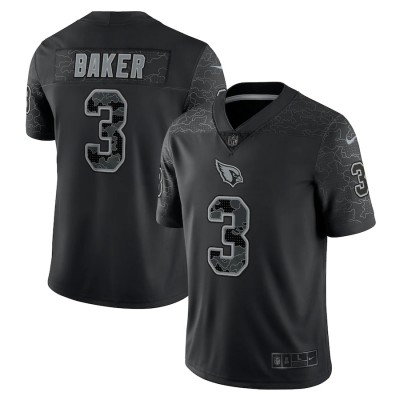 Arizona Arizona Cardinals #3 Budda Baker Black Men's Nike NFL Black Reflective Limited Jersey